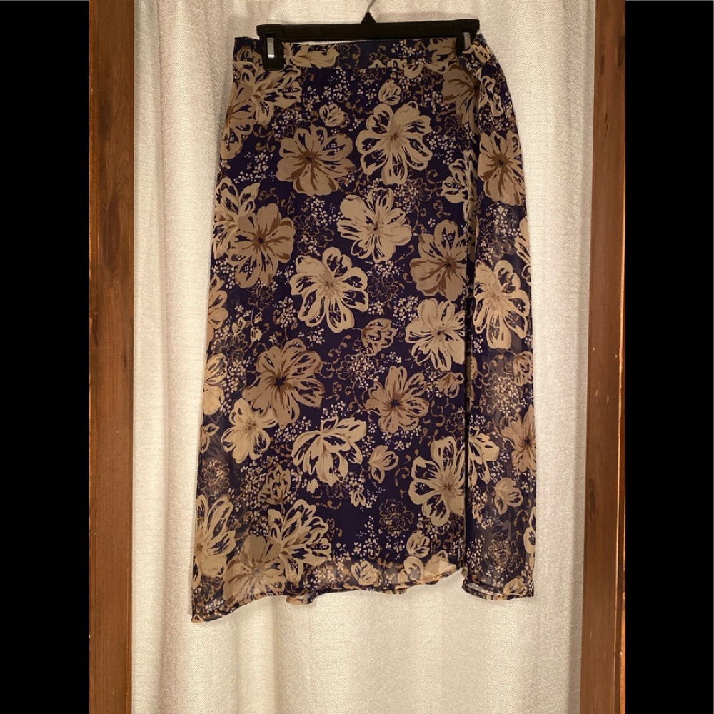 Floral skirt.